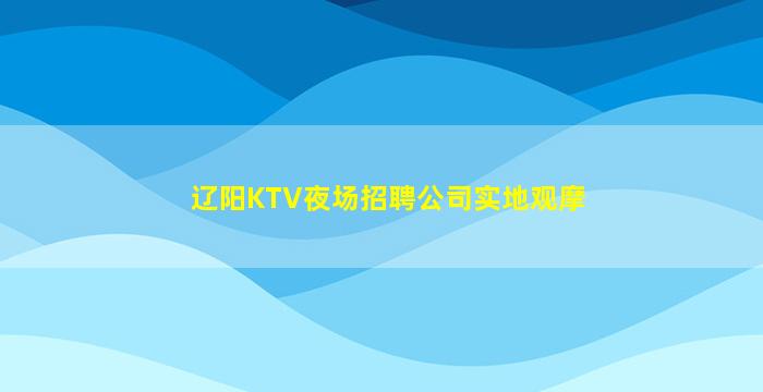 辽阳KTV夜场招聘公司实地观摩